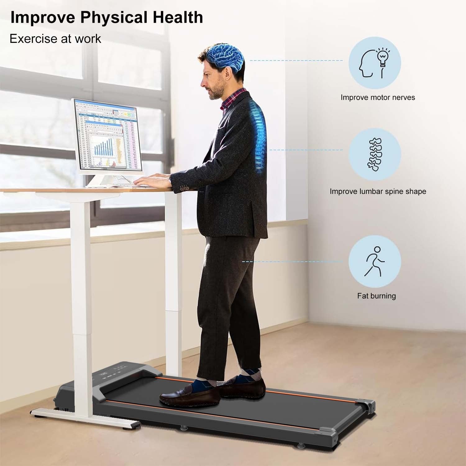 Portable Under Desk Treadmill Walking Pad - HAIIZ