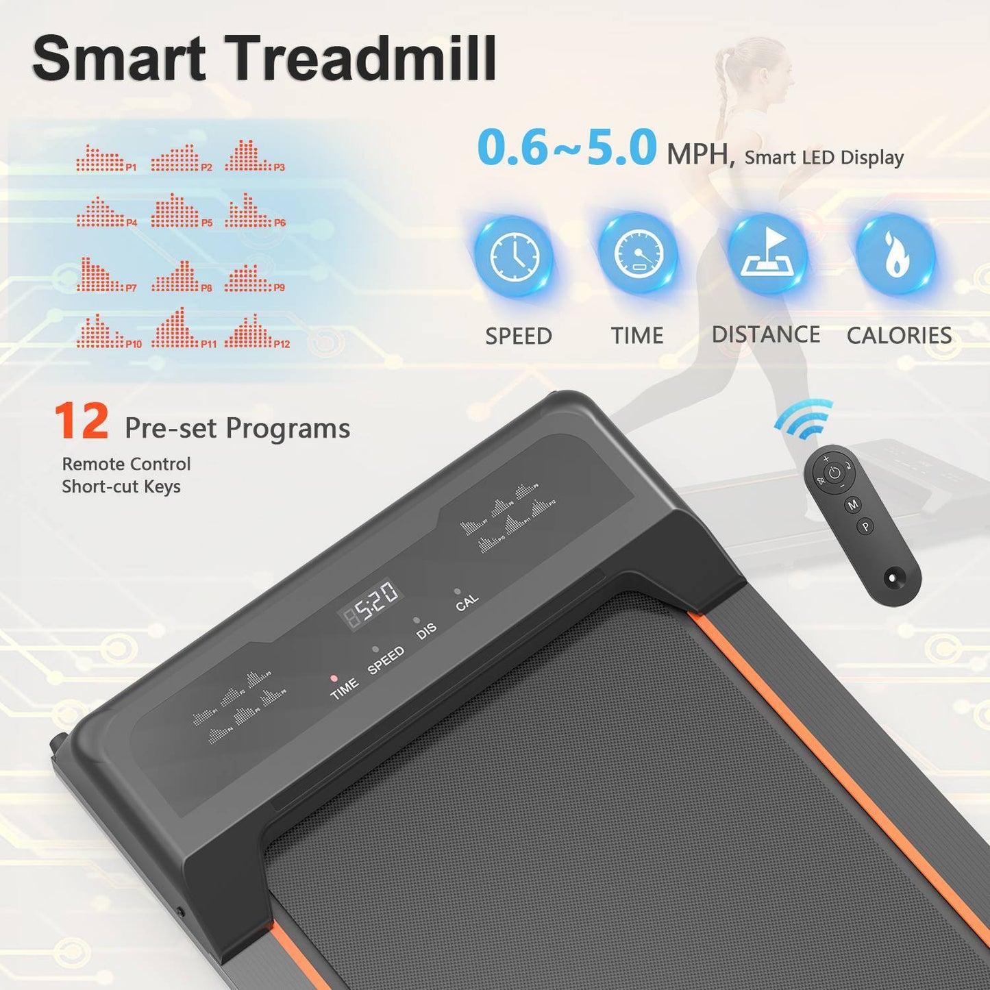 Portable Under Desk Treadmill Walking Pad - HAIIZ